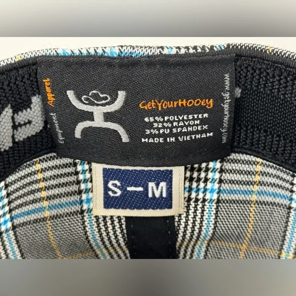 HOOey Plaid Baseball Hat/Cap, Embroidered Logo, Unisex Size S/M - Picture 11 of 11